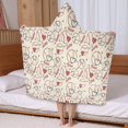thumbnail image 5 of Baseball Heart Pattern Hooded Bath Towel，50"x30" for Ages 3 To 12 Kids, Quick Dry Lightweight Soft Microfiber Hood Beach Towel Cover Up for Kids, 5 of 7