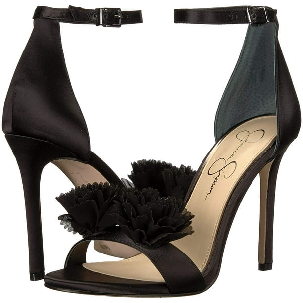 jessica simpson black heels with straps