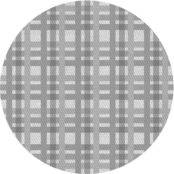 Ahgly Company Machine Washable Indoor Square Transitional Platinum Silver Gray Area Rugs, 3' Square