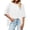 White, variant on Women Summer Oversized T Shirt Batwing Sleeve Short Sleeve Asymmetric Hem Top Loose Waist T Shirt