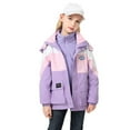 thumbnail image 5 of SYNPOS Child Girls Polar Fleece Jacket+Hardshell Jacket with Detachable Hood,3-13Y, 5 of 14