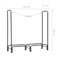 thumbnail image 4 of vidaXL Firewood Rack Anthracite 120x35x120 cm Steel, 4 of 5