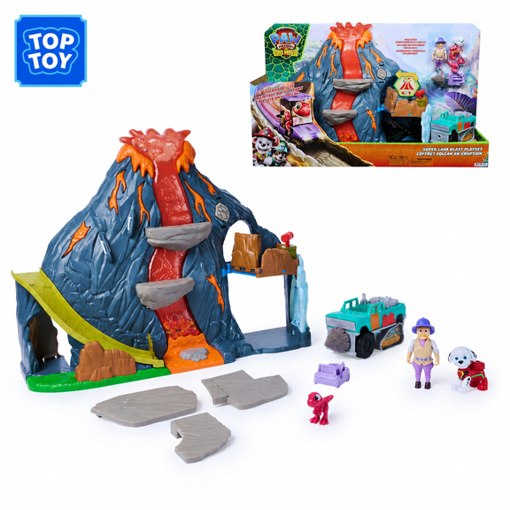 PAW Patrol: The Dino Movie Super Lava Blast Volcano Playset Ages 3 Includes Exclusive Humdinger Figure & Vehicle