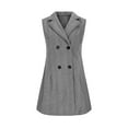 thumbnail image 7 of Oplxuo Long Vest for Women Sleeveless Tweed Blazer Fall Jackets Cardigan Outerwear, 7 of 7