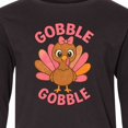 thumbnail image 4 of Inktastic Gobble Gobble Cute Turkey Thanksgiving Long Sleeve Youth T-Shirt, 4 of 5