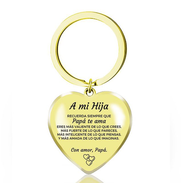 Collar de acero inoxidable con colgante de corazón de melocotón y llavero de amor, regalo de Navidad con personalidad