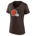 thumbnail image 2 of Women's Fanatics Nick Chubb Brown Cleveland Browns Player Icon Name & Number V-Neck T-Shirt, 2 of 3