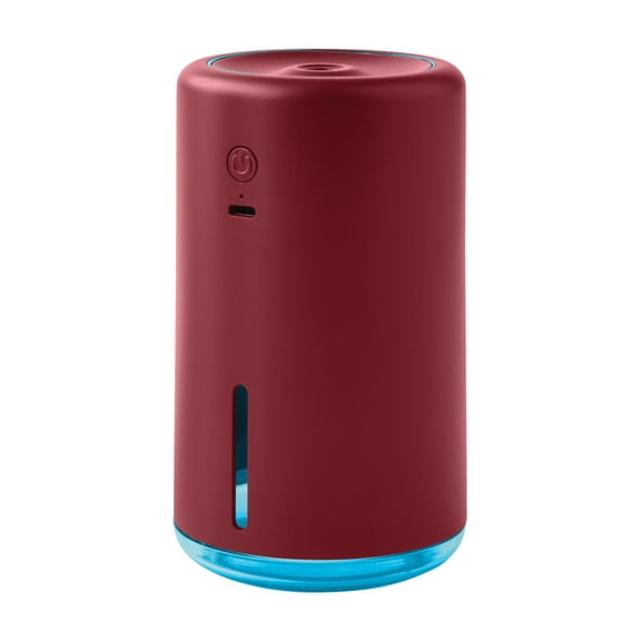 Mainstays Portable Rechargeable Evaporative Humidifier, Cordless, Desktop, Travel, Red