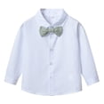 thumbnail image 5 of CUZIBR Toddler Boys 3 Piece Formal Suits Long Sleeve Button Down Shirt Tops Solid Color V-Neck Vest Coat Trousers Child Kids Gentleman Wedding Party Outfits,Light Green,18-24 Months, 5 of 8