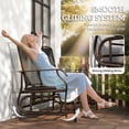 thumbnail image 4 of Outsunny Outdoor Glider Bench with Table Gliding Chair for 2 Black, 4 of 10