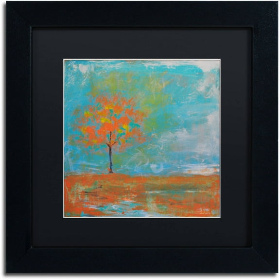 Trademark Fine Art "Autumn" Canvas Art by Nicole Dietz Black Matte, Black Frame