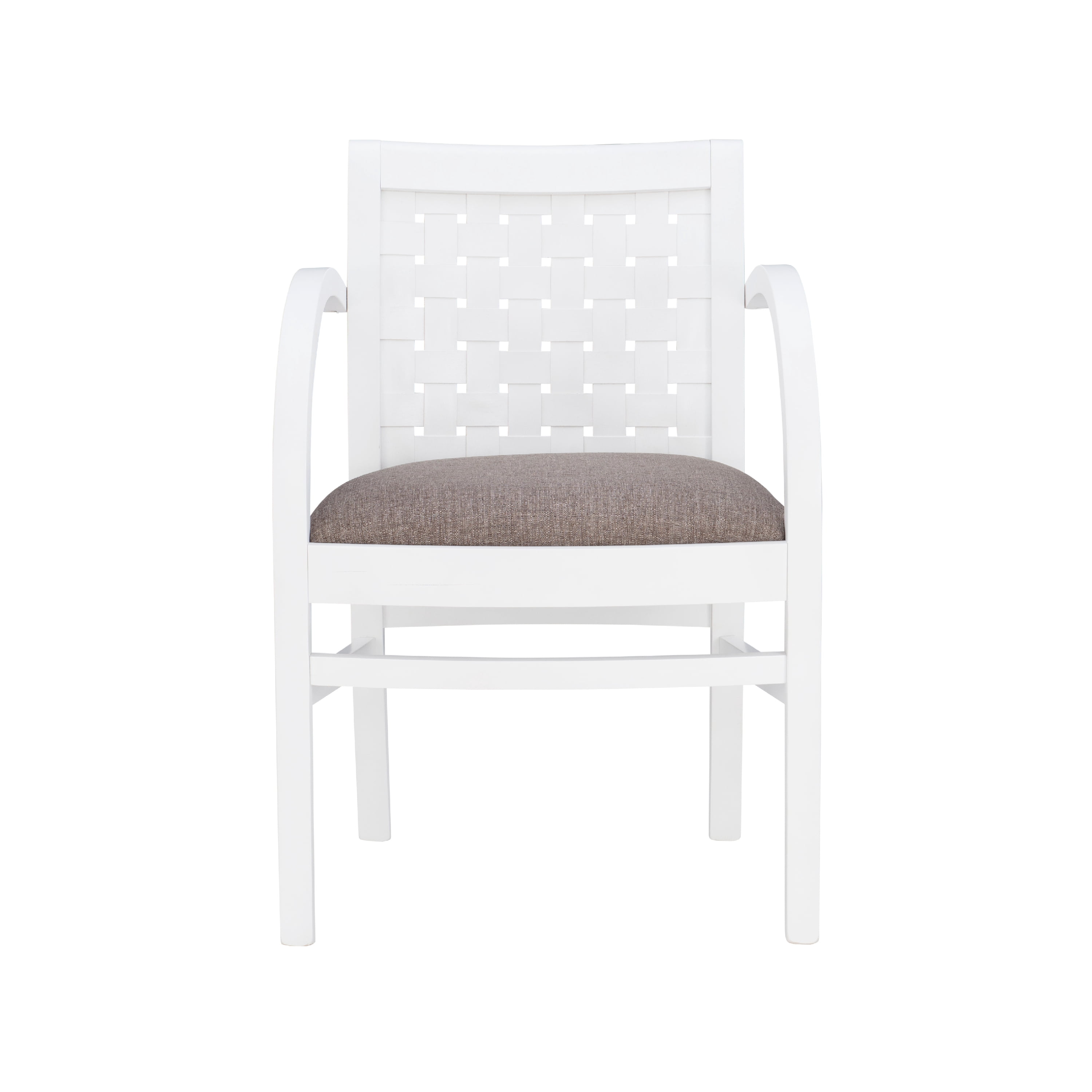 Linon Rheims Lounge Chair, Dark Gray and White