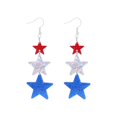 thumbnail image 2 of Soumake 1 Pair Dangle Earrings Multi-styles Geometric Pattern Vintage Non-allergenic Painless Wearing Decorate Hypoallergenic Red White Blue Patriotic Dangle Earrings Women Jewelries, 2 of 9