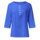 thumbnail image 4 of Camiseta informal holgada de cuello redondo y manga 3/4 para mujer - Top largo de color liso, blusa de algodón transpirable, tallas S-XXL, 4 of 5