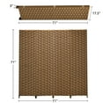 thumbnail image 4 of Costway 4 Panel  Fiber Privacy Partition Screen Folding Room Divider Weave  6FT Tall, 4 of 10