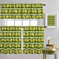 thumbnail image 4 of Summer Lemons Green Leaves Curtain Tier and Valance Set 3 Piece, Yellow Striped 3-inch Rod Pocket Window Tier Curtains Valance for Kitchen Living Room, 4 of 9