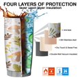 thumbnail image 7 of 20 oz Slim Tumblers Mushroom Insulated Coffee Mug with Lid and Straw,Stainless Steel Vacuum Insulated Travel Coffee Mug Cup Gifts for Women Mothers, 7 of 7