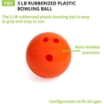 thumbnail image 4 of Champion Sports Rubberized Plastic Bowling Ball - 3 LB Orange, 4 of 7