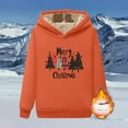 thumbnail image 5 of Cmfcve Women's Ugly Christmas Hoodies Loose Fit Thermal Fleece Lined Pullover Printed Top Long Sleeve Sport Casual Hooded Sweatshirt, 5 of 7