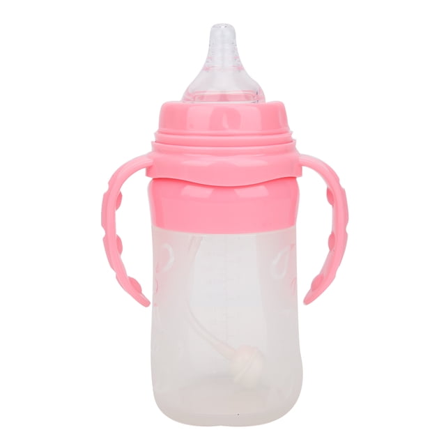 Biberón para bebés, función antiahogo con asa, conveniente biberón para lactancia, aguja de plástico para bebés, biberón de leche de calibre ancho,Biberón para bebés Biberón para amamantar Biberón par Higoodz Productos para bebés
