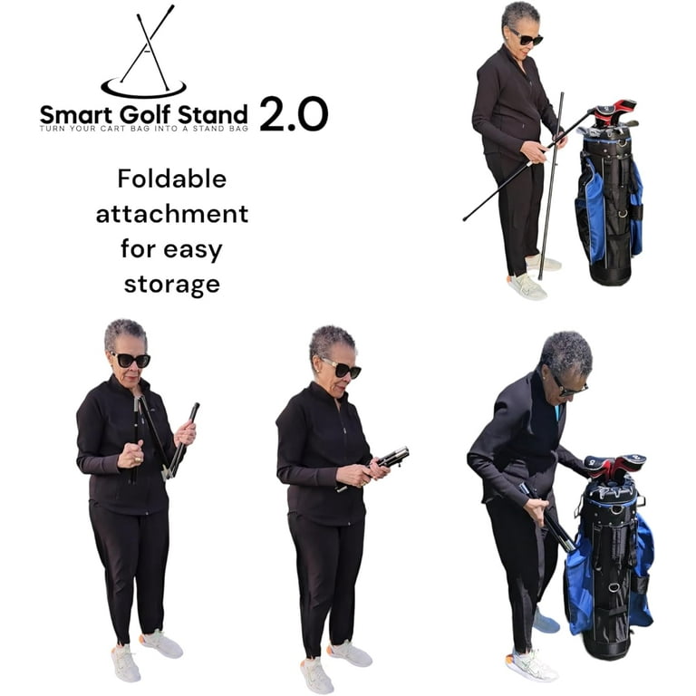 Smart Golf Bag Stand 2.0 Blue Attachment Foldable Legs Only Anti Slip Portable Stand for Golf Bag Easy to Carry Lightweight Golf Stand Attachable Golf Bag Accessories Blue Aluminum Walmart