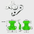 thumbnail image 2 of OULII 2Pcs Spring Loaded Cabinet Latch 304 Stainless Steel Silver for Packing Boxes Wooden Boxes, 2 of 7