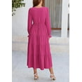 thumbnail image 3 of PRETTYGARDEN Women's Fall Maxi Dress Long Sleeve V Neck Tiered A Line Ruffle Elegant Flowy Spring Cocktail Party Dresses, 3 of 9