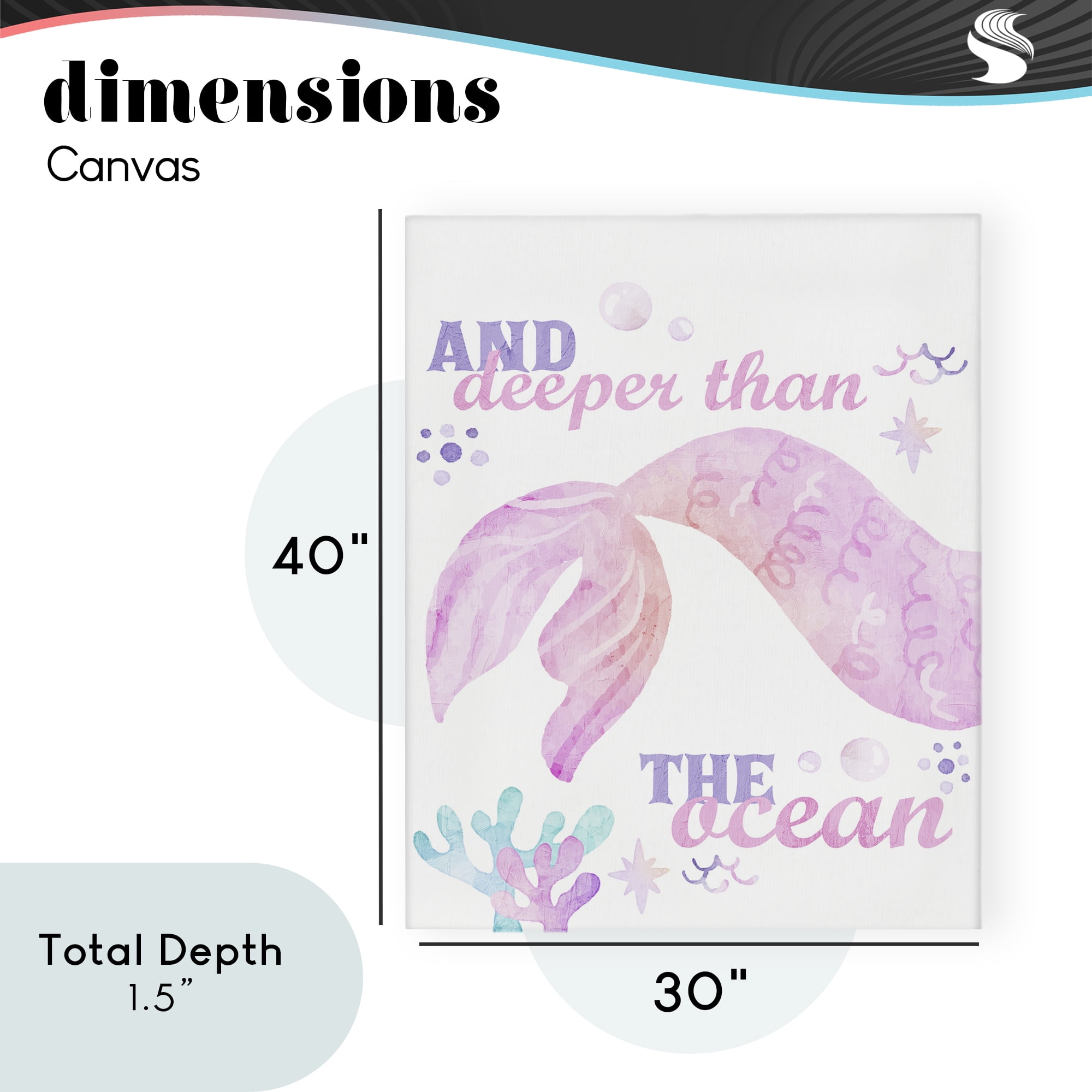 Deeper Than The Ocean Canvas Wall Art, design by Kim Allen