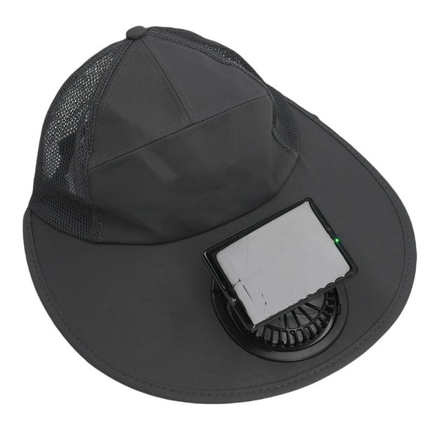 Sombrero Para Fan De La Playa, Sombrero Para Fan Solar, Diseño De Faros, Mezcla De Algodón, Solor Y Carga USB Para Exteriores