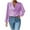 Purple, variant on Mrat Women's Chiffon Oversized Shirt Womens Sleeved Loose Womens Tunic Tops 3/40 Sleeve Draped Womens 's Sweats V-neck Casual Womens Womens Blouses Tops T-shirt Blue L