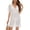 White, variant on Cozyvia Women's Swimsuit Coverup Crochet Bathing Suit, Short Sleeve Knit Beach Dress Hollow Out Mini Dress, Summer Sweater Outfits for Women - Black L