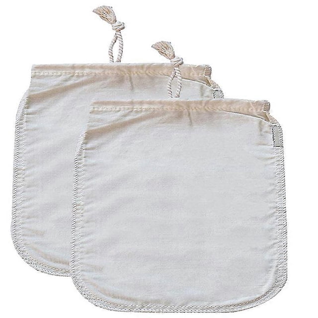 Tela para queso de 2 piezas, bolsa de tela para queso con cordón de malla fina, tela para queso multiusos para filtrar, reutilizable.