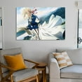 thumbnail image 6 of Violet Evergarden Japanese Anime Posters Wall Art Poster Scroll Canvas Painting Picture Living Room Decor Home Framed/Unframed 16x24inch(40x60cm), 6 of 10