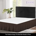 thumbnail image 3 of Ruffled Bed Skirt (Full, Brown) 18 Inch Drop Dust Ruffle with Platform, Poly/Cotton Fabric, Available in All Bed Sizes and 14 Colors - Blissford, 3 of 6