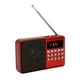 thumbnail image 2 of Radio portátil AM FM con tarjeta de memoria, reproducción de MP3, funciona con pilas, antena externa ergonómica, radio de bolsillo, 2 of 14