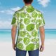 thumbnail image 4 of Balery Green Various Lemons Camisas hawaianas de manga corta para hombre, camisas playeras de corte holgado, camisas de vacaciones con botones,Medium, 4 of 7