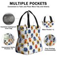 thumbnail image 3 of Pioneer Flower Floral Print Pattern Drawstring Lunch Bag Women - Drawstring Lunch Bag Insulated for Work Office - Stain-Resistant Large Lunchbags for Women with Multi-Pockets, 3 of 6