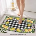 thumbnail image 3 of Lemon Door Mat&nbsp;Indoor Outdoor Entrance, Non Slip Rug for Kitchen Bathroom Entryway Rug, Black Plaid Check Yellow Fruit Flower Floral Washable Doormat Floor Mat for Office Home Decor 20x31.5 Inch, 3 of 8