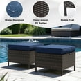 thumbnail image 6 of Meetleisure Outdoor PE Rattan Ottoman, Set of 2, Blue, 6 of 6