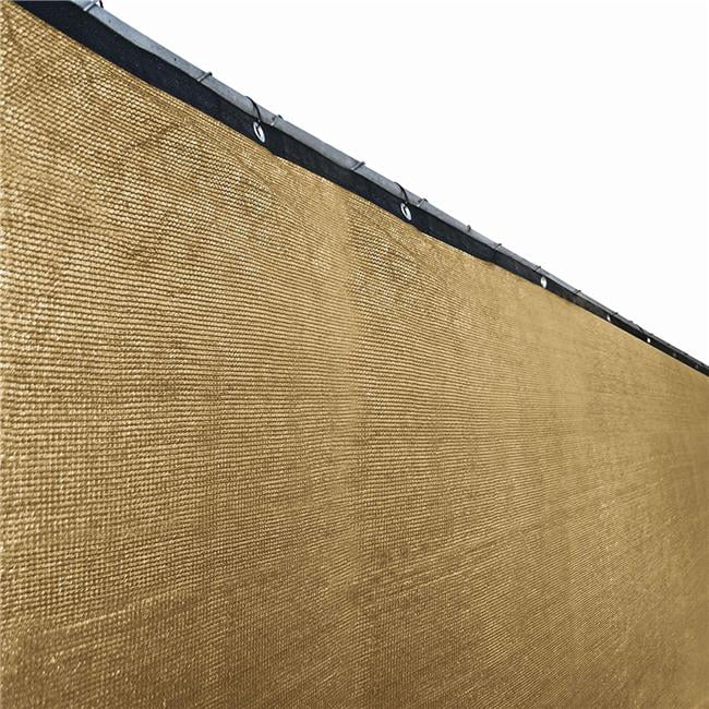 Beige 5' x 50 FT Privacy Screen Fence Windscreen Mesh Shade Yard Cover Patio 