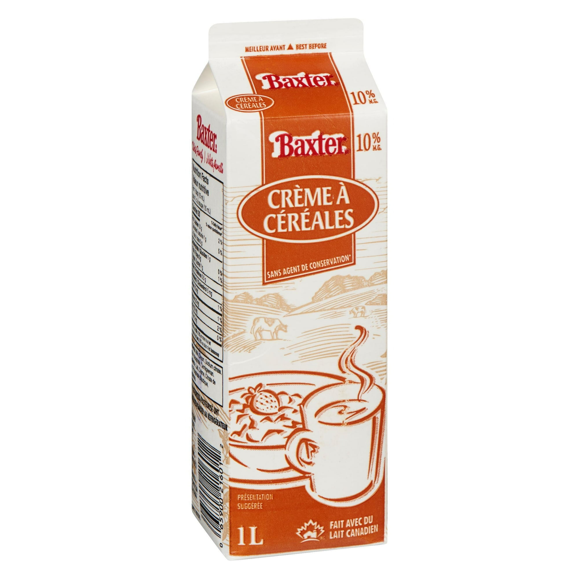 Baxter 10% Cereal Cream, 1L