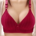 thumbnail image 2 of Gyexs Women's Push Up Wireless Bra Support Comfort No Underwire Bralette Everyday Wear Underwear Jelly Bras for Women, Red, Size 38, 2 of 4