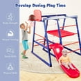 thumbnail image 4 of Gymax 7-In-1 Kids Indoor Playground w/ Slide Climbing Net Crowling Ladder Rope Ladder, 4 of 9