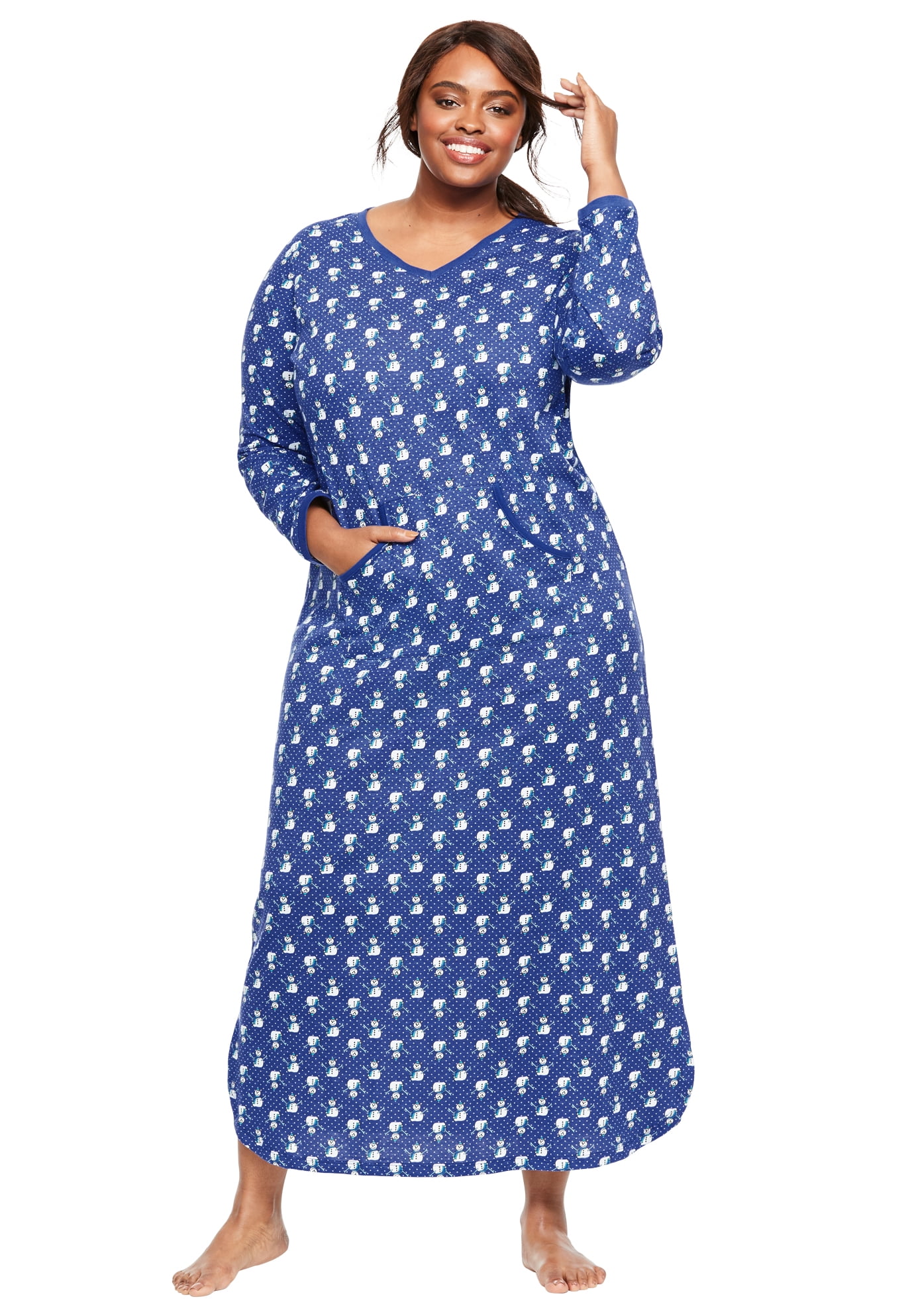 Long Printed Sleep Shirt Nightgown 