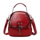 thumbnail image 1 of Mochila pequeña de piel sintética para mujer, sencilla, moderna, informal, ligera, para viajes Rojo, 1 of 9