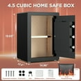 thumbnail image 3 of SYSENFO 4.5 Cuft Large Safe Box, Digital Keypad Home Security Safe With Fireproof Waterproof Bag & Adjustable Shelf, 3 of 10
