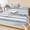 Ocean Blue, variant on King Size Fitted Sheet Set - Navy Blue Lighthouse 3 Piece Bedding Sets 16" Deep Pocket Fitted Sheet with 2 Pillowcases, Coastal Nautical Summer Striped Brushed Microfiber Hotel Luxury Bed Sheets