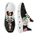 thumbnail image 1 of Zapatos de enfermera para mujer, blancos, con dibujos animados, cómodos, transpirables, con plataforma, de malla tejida, 1 of 6