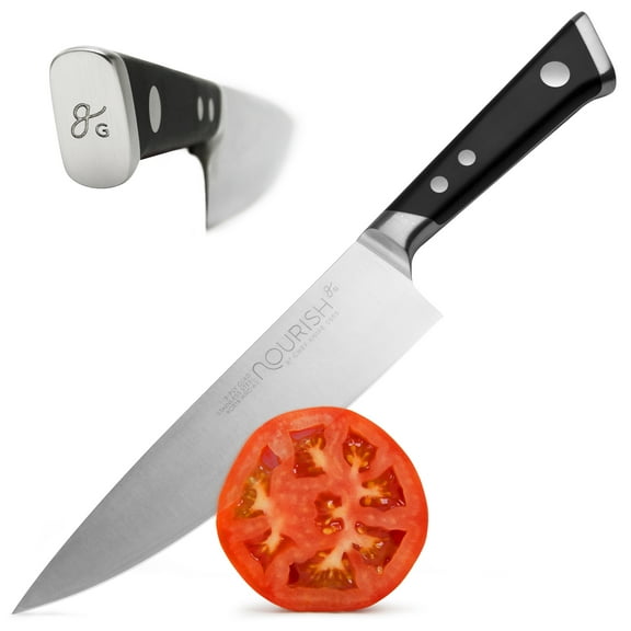 GreaterGoods Chef Knives, Ergonomic Handle, Durable Kitchen Knives w/Balanced Design (Stainless Steel)