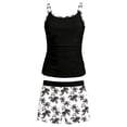 thumbnail image 4 of Shadoumai Girls Swimsuit Cover Up Cutout Bikini Sets Drawstring Tankini Sets 2pcs Ruffle Beach Skirt Cute Ruched Bathing Suit, 4 of 4